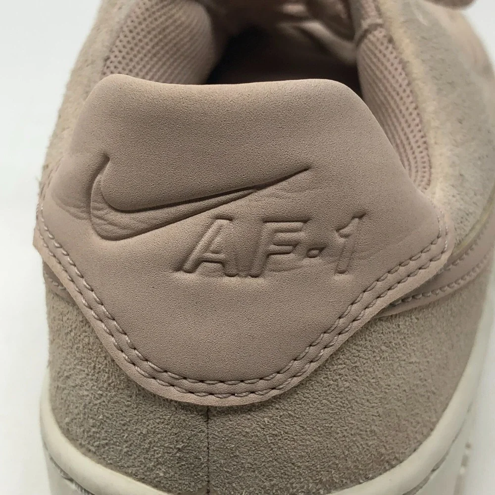 Nike Air Force 1 Sage Low Womens 6.5 Blush Pink Suede Leather Lace Up Streetwear